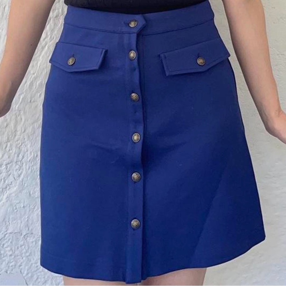 New ModCloth 60s inspired blue button mini skirt women’s 2x